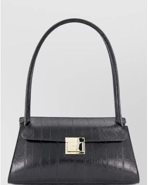 Ami Paris Calfskin Shoulder Bag - Black