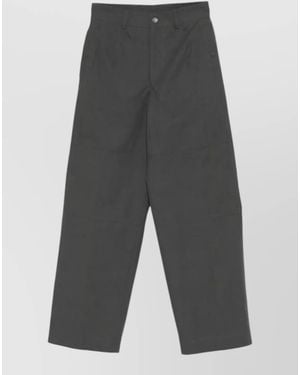 Dries Van Noten Paxer Regular Trousers Wide Leg Belt Loops - Grey