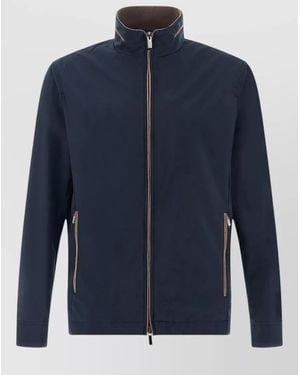 Paul & Shark Typhoon Jacket High Collar Long Sleeves - Blue