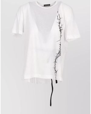 Ann Demeulemeester Cotton Printed T-Shirt - White