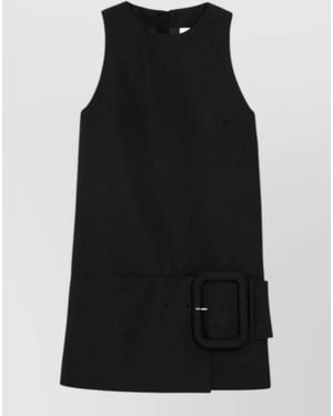 Ami Paris Mini Dress Belt Large Buckle Shirt - Black