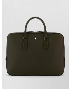 Montblanc Leather Sartorial Briefcase Top Handles Design - Black