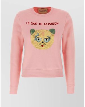 Valentino Garavani Cotton Sweatshirt - Pink