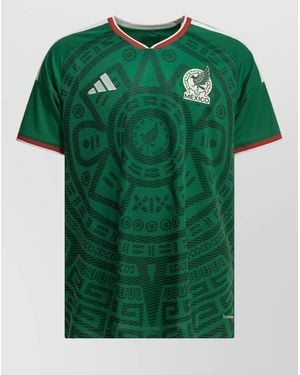 adidas Originals Mexico 26 Home V Neck Football T-Shirt - Green