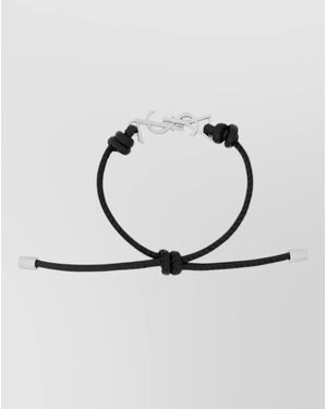 Saint Laurent Bracelet Adjustable Strap Knot Detail Accents - Metallic