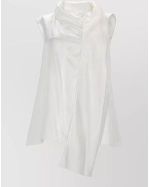 Max Mara Silk Satin Blouse - White