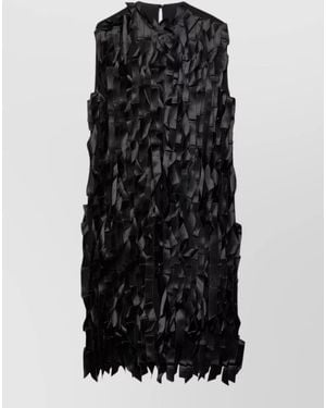 Prada Sleeveless Knee Length Dress Round Neckline - Black