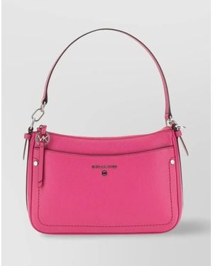Michael Kors Logo Embossed Top Handle Shoulder Bag - Pink