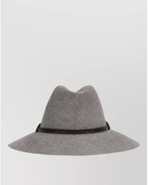 Brunello Cucinelli Eco Fabric Fedora - Gray