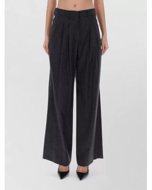 PT Torino Cashmere Wide-Leg Pants - Black