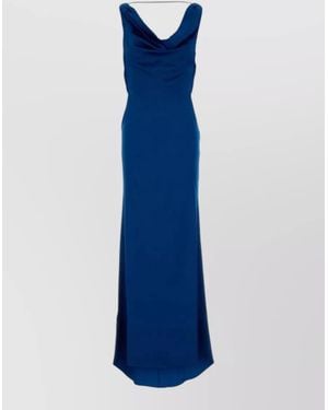 GIUSEPPE DI MORABITO Satin Maxi Dress - Blue