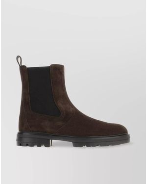 Hogan Suede Ankle Boots - Black