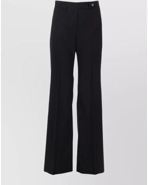 Paul Smith Tailored Wide Leg Trousers Button Detail - Blue