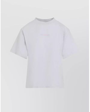 Balenciaga Short Sleeve Crew Neck Top - White