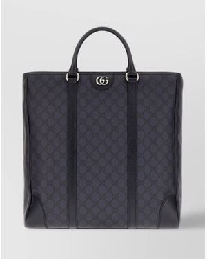 Gucci Gg Supreme Monogram Top Handle Tote Bag - Blue