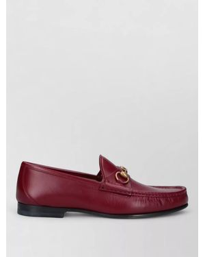 Gucci Leather Loafers - Red