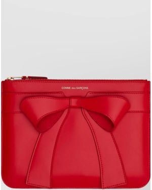 Comme des Garçons Leather Bow Purse - Red