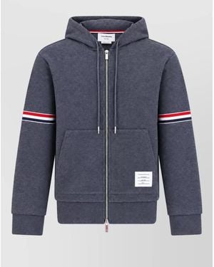 Thom Browne Cotton Hooded Jacket - Blue