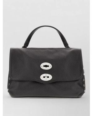 Zanellato Leather Tote Bag Shoulder Strap - Black