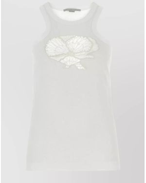 Stella McCartney Round Neckline Cotton Tank - White