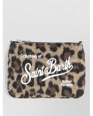 MC2 Saint Barth Parisienne Mini Clutch Leopard Detachable Strap - Metallic