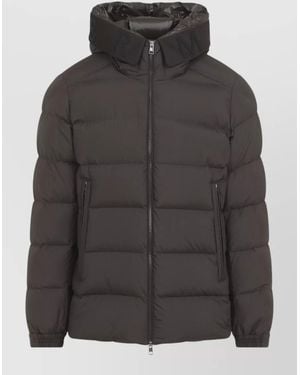 Moncler Down Quilted Hooded Puffer Jacket - Black