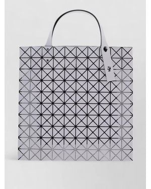 Issey Miyake Geometric Pattern Shoulder Bag Top Handles - Grey