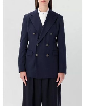 Ralph Lauren Wool Double-Breasted Blazer - Blue