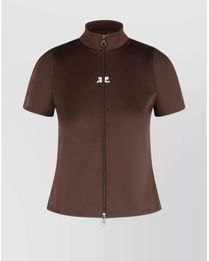 Courreges Polyester T-Shirt - Brown
