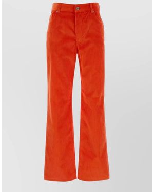 Loewe Corduroy Straight-Leg Trousers - Red
