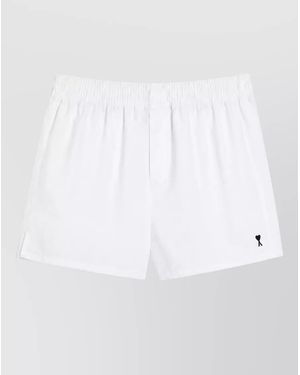 Ami Paris Cotton Shorts - White