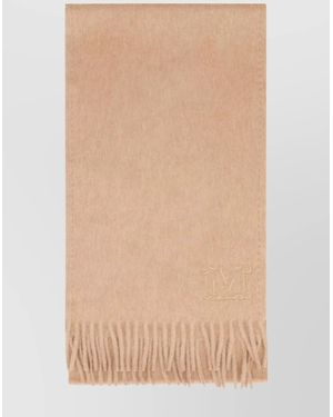 Max Mara Camel Wool Scarf - Natural