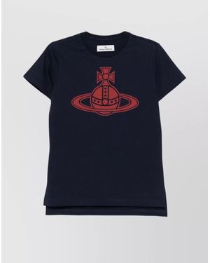 Vivienne Westwood Crew Neck Graphic Print Short Sleeve T-Shirt - Blue