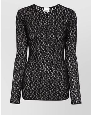 Isabel Marant Floral Embroidered Cotton Blend Sweater - Black