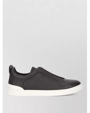 ZEGNA Triple Stitch Calf Leather Low Sneakers - Multicolor