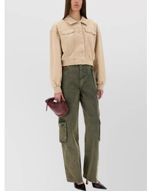 Moschino Cropped Jacket - Natural
