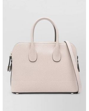 Valextra Mini Leather Crossbody Bag - Natural