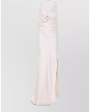 ANDAMANE Satin Maxi Dress - White