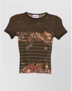 Jean Paul Gaultier Silk T-Shirt - Brown