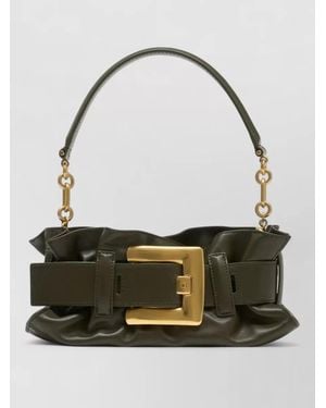Balmain Anthem Mini Shoulder Bag Smooth Leather - Green