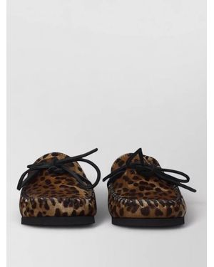 Isabel Marant Horsehair Leopard-Print Loafers - Brown