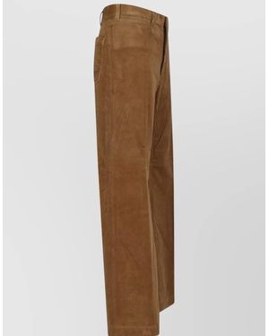 Polo Ralph Lauren Corduroy High-Rise Flared Trousers - Natural
