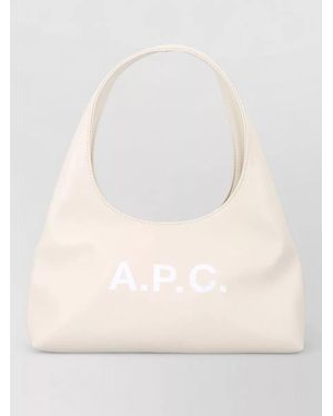 A.P.C. Baby Ninon Compact Recycled Leather Shoulder Bag - Natural