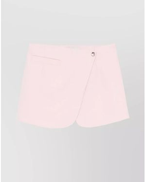 Coperni Wool Midi Wrap Skirt - Pink