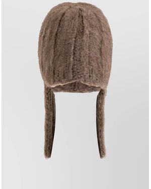 Maison Margiela Wool Alpaca Beanie - Natural