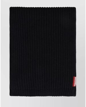 DSquared² Ribbed-Knit Wool Hat And Scarf Set - Black