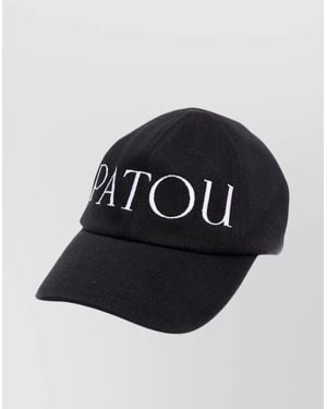 Patou Cotton Logo-Embroidered Baseball Cap - Black