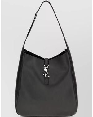 Saint Laurent Calf Leather Shoulder Bag - Black