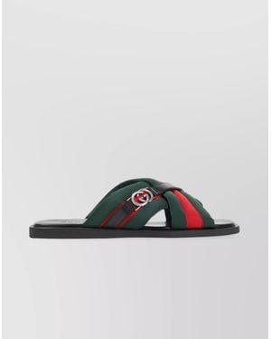 Gucci Maverik Polyamide Sandals Leather Straps - Multicolor