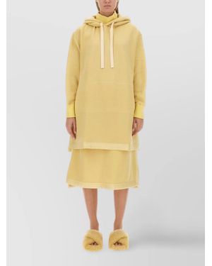 Jil Sander Oversized Knit Hoodie - Yellow